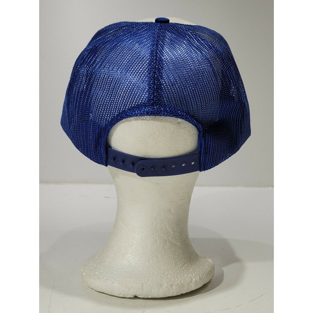 JKM Enterprise Martin Electric Blue White Mesh Snapback Cap Hat w/Scramble Eggs - Picture 3 of 10